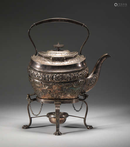 18 th century silver pot