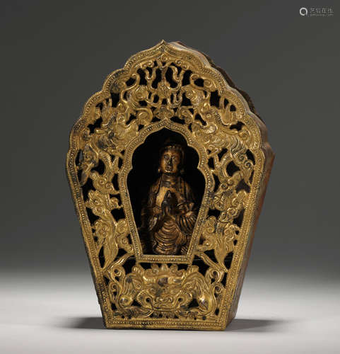 Gilded bronze buddhist niches of the Qing Dynasty