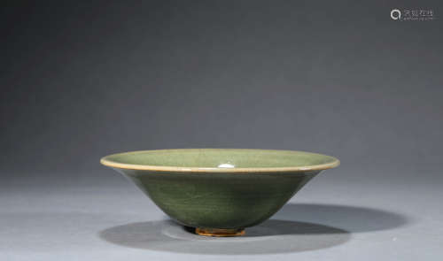 Green glaze bamboo cup