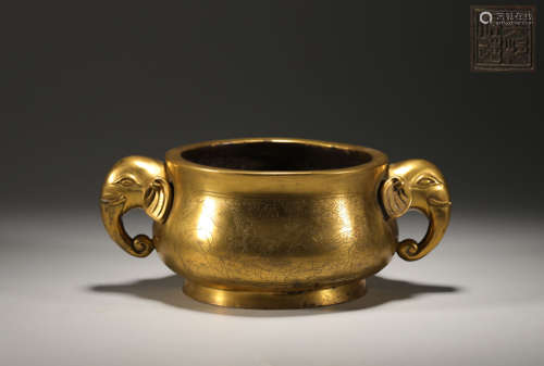 Bronze gilt like ear furnace