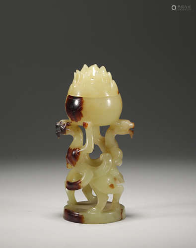 Han Dynasty Yellow Jade dragon fragrance