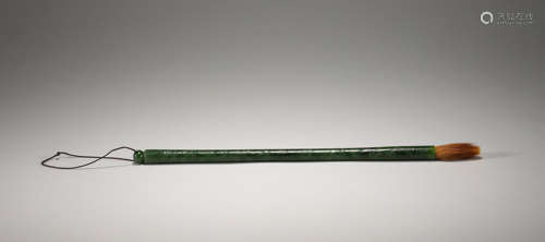 Jade dragon writing brush from the Qing Dynasty