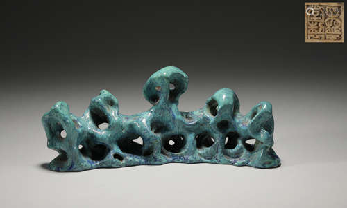 Qing dynasty furnace jun glaze pen holder