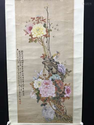 孝頤  花鳥圖 纸本立轴