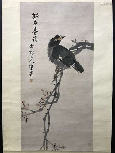 王震  花鳥圖 绢本立轴