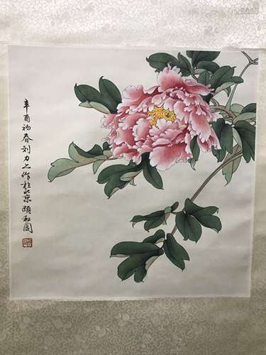 劉力上  花卉 纸本立轴