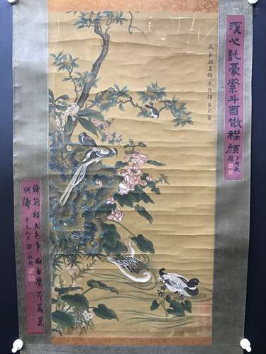 呂紀  花鳥圖 绢本立轴