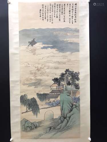 林舒  山水圖 纸本立轴