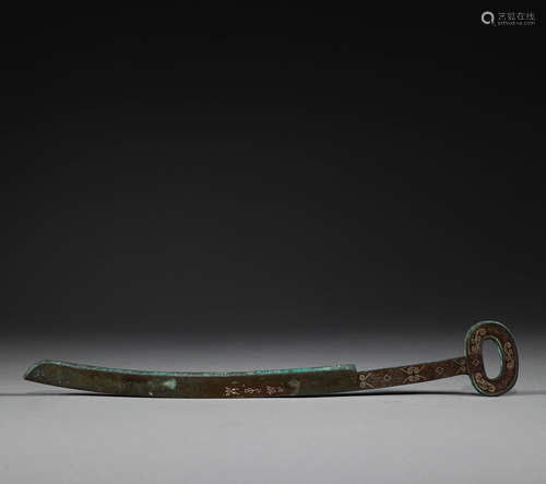 Han Dynasty, bronze gold silver mixed Dao