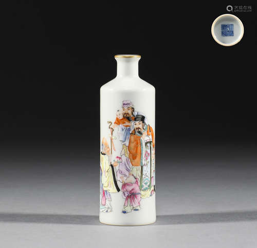 Qing Dynasty, pastel character story, snuff bottle