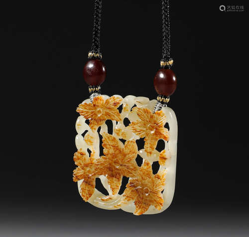 In Song Dynasty, Hotan jade flower pattern Pendant