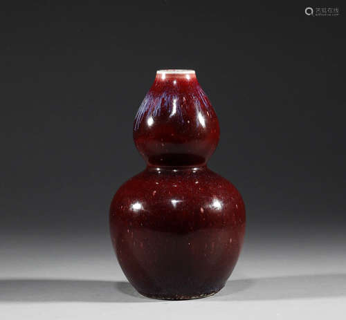 Qing Dynasty, wolf red gourd bottle