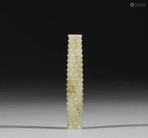 Hotan jade bone nail pattern lozenge in the Warring States P...