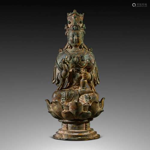 Liao Dynasty bronze Buddha statue