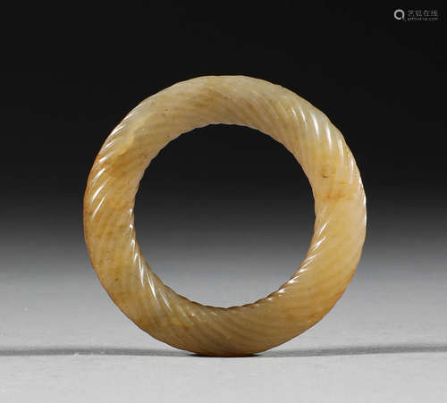 Han Dynasty, Hotan jade twisted silk ring