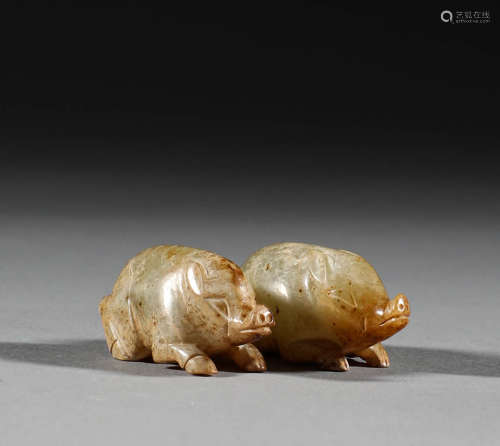 In the Han Dynasty, Hotan jade pigs were a pair
