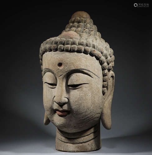 In the Song Dynasty, the head of Sakyamuni Buddha was painte...