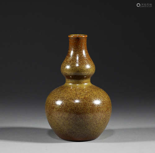 Qing Dynasty, sauce glazed gourd bottle