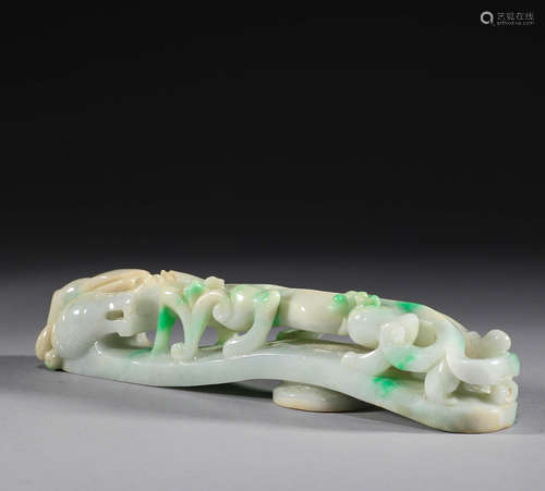 Qing Dynasty, jadeite dragon pattern hook