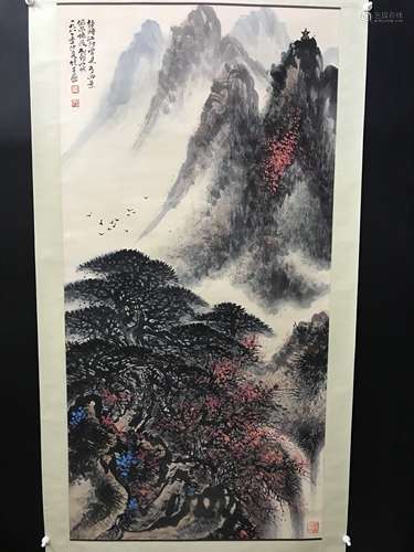 黎雄才  山水 纸本立轴