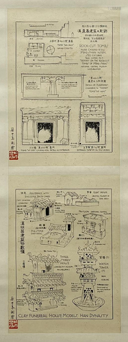 梁思成 工程图 纸本水墨 镜心