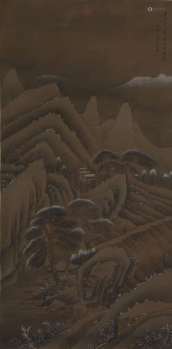 黄公望《松山雪景图》