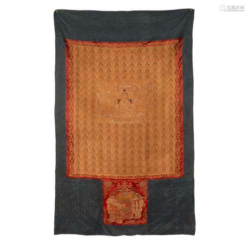 MING DYNASTY MANJUSHREE SILK THANGKA