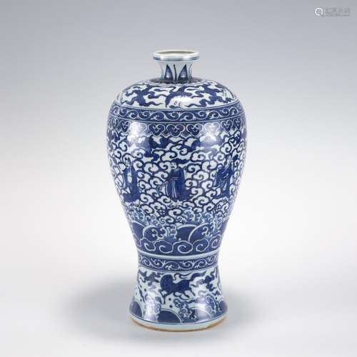 MING JIAJING BLUE & WHITE MEIPING JAR