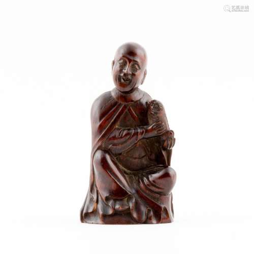 CHINESE CHENXIANG AGARWOOD CARVED BUDDHIST MONK