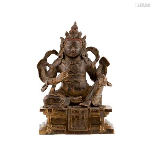 QING GILT BRONZE BUDDHA VAISHRAVANA