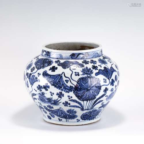 YUAN BLUE & WHITE JAR