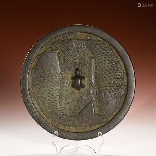 Ancient Fish Bronze Mirror