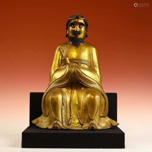 Ancient bronze-gilded Buddha statues