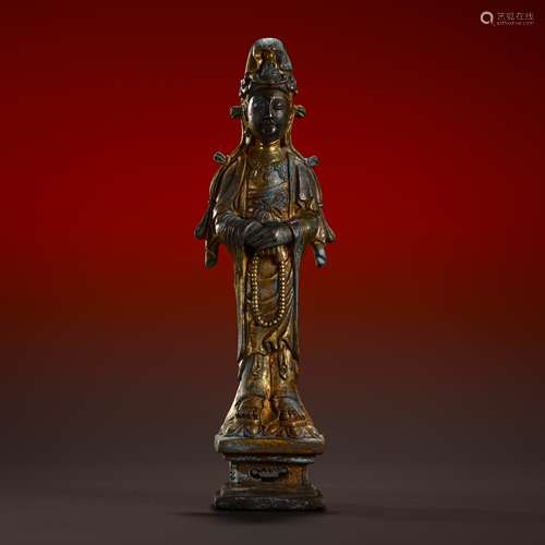 Ancient bronze gilded Buddha statues