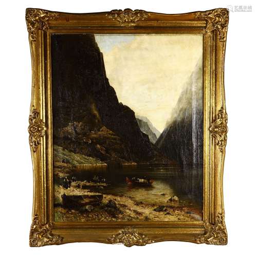Landscape Oil Painting in European Mountains