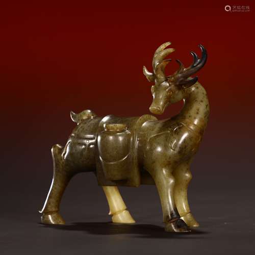 Ancient jade deer ornaments