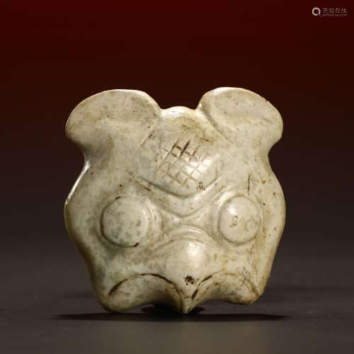 Ancient jade animal face ornaments