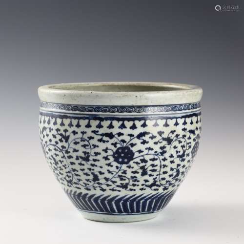 Qing Dynasty blue and white pots