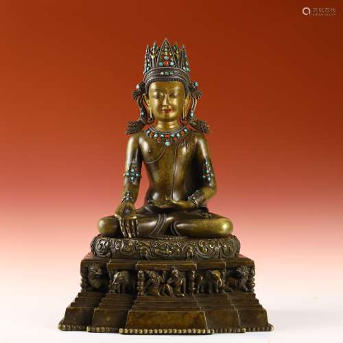 Qing Dynasty and Gold and Bronze Buddha Statues
