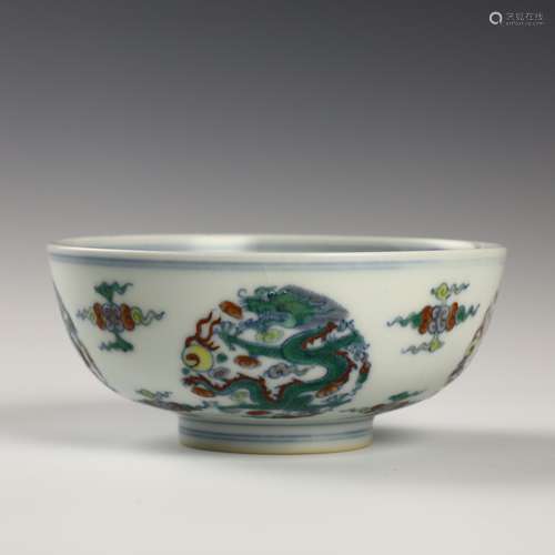 Doucai dragon bowl