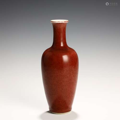 Red glazed Guanyin bottle