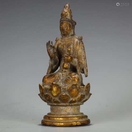 Ancient bronze clay gold Buddha statues