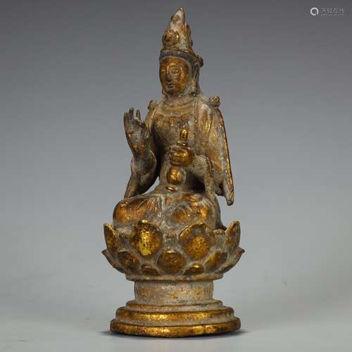 Ancient bronze clay gold Buddha statues