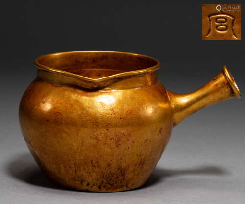 Chinese Yuan Dynasty gold cup