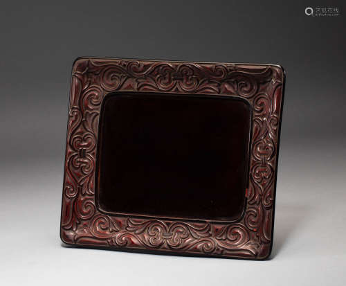 Chinese qing Dynasty lacquer plate