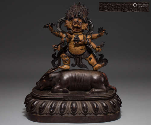Chinese qing Dynasty bronze gilt 