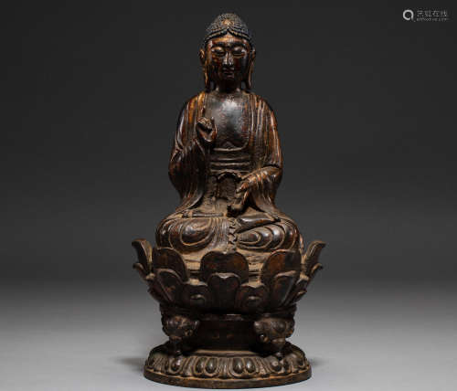 Bronze Buddha statue of Yuan Dynasty in China