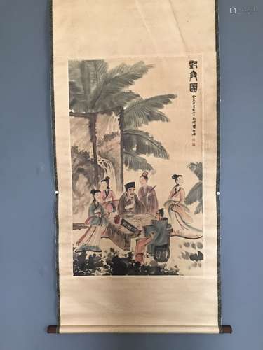 Chinese Ink Color Scroll