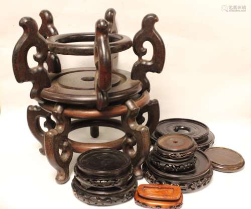 Group of Chinese Wood Stands
