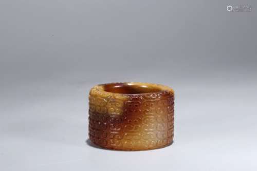 Chinese Agate Thumb Ring